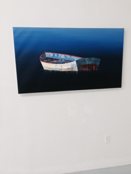 Barca Arcoiris by Francisco Reyes El Salvador. 75.5 x 135cm Mixed Media on Canvas $5,000.